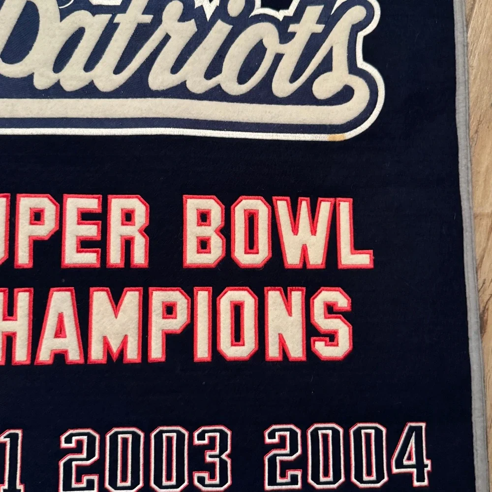 New England Patriots Super Bowl Champions‎ 2001 2003 2004 NFL Banner